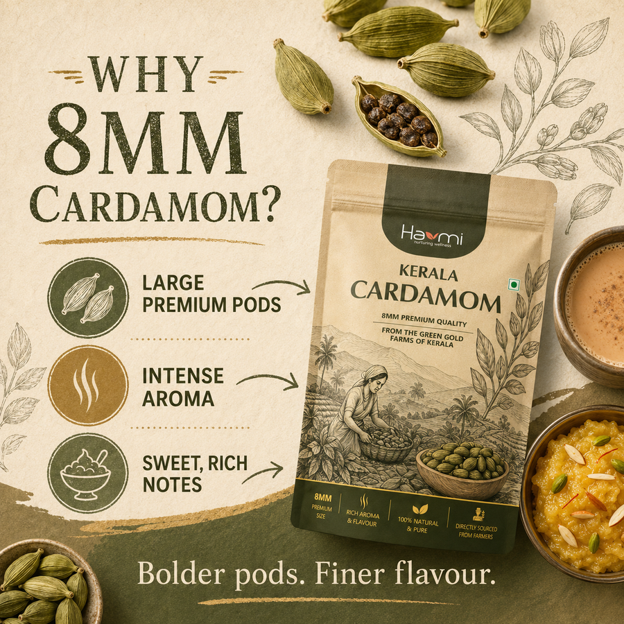 Havmi Kerala Cardamom – Premium 8MM Green Cardamom