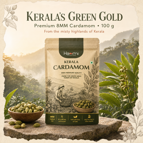 Havmi Kerala Cardamom – Premium 8MM Green Cardamom