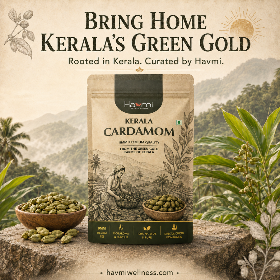 Havmi Kerala Cardamom – Premium 8MM Green Cardamom